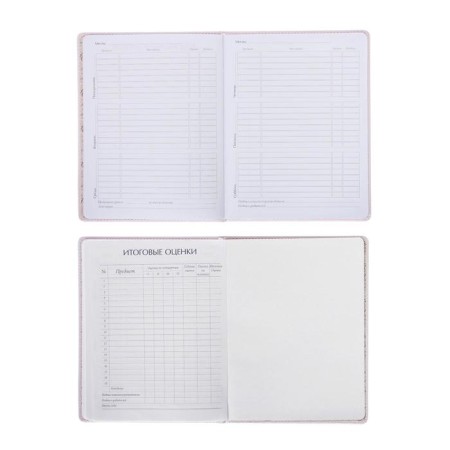 Universal diary for grades 1-11, 48 sheets “Penguin and ice cream”, hard cover, artificial leather, tinted block 70 g/m2-5