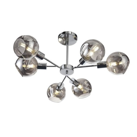 Ceiling EVOLUCE lamp. Sle155102-06. Gentore. 6x60 watts, E14, 65x65x35.5 cm, chromium color-14