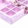 Box for 8 sweets + chocolate, with a window, "roses" 17.7 x 17.8 x 3.8 cm