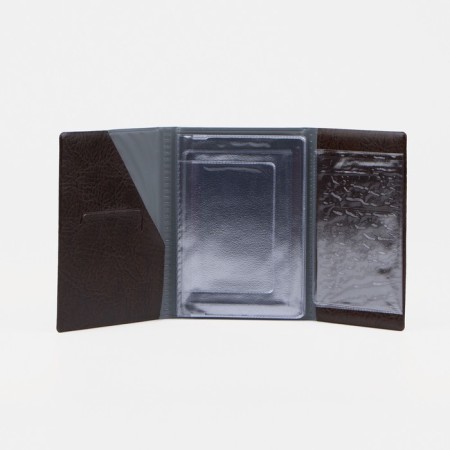 Cover for passport and auto documents, brown color-3