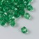 Plastic beads "Crystal polyhedron. Dark green" Transparent set of 20 g 1x1x1 cm