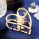 Hair crab "Margarita" heart flower, 4.5 cm, gold