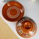 Set for pancakes 7 items: 1 pc. Pancake, 6 pcs. plates, with painting, wreath