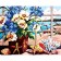 Diamond mosaic with a complete filling on the subframe "Flowers at the window", 40 × 50 cm
