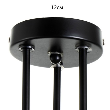 Svetogor chandelier "Light" 3x60W black 62x62x28cm-4