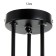 Svetogor chandelier "Light" 3x60W black 62x62x28cm