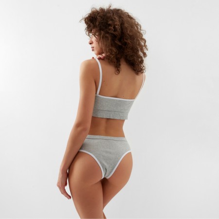 Female set (top, panties) Gray color, size 46-48-4