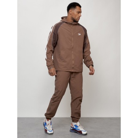 Male tracksuit, size 50, brown color-2