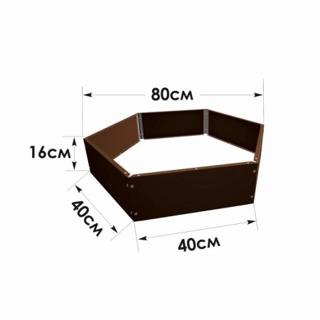 Flower bed, d = 40 cm, brown-1