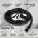 Shower hose Zein Z3644, 150 cm, brass nuts 1/2 ", black