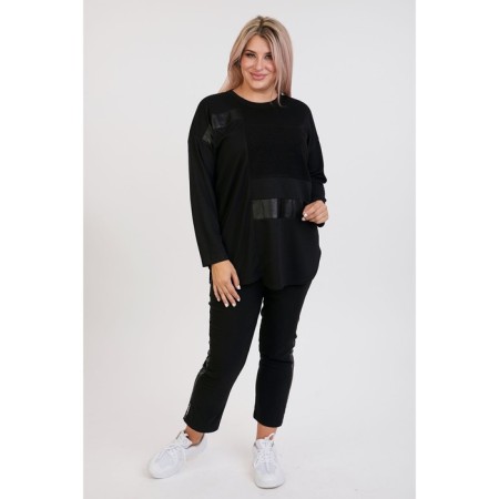 Women's tunic, size 54, black color-4