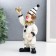 Polystone souvenir "Clown with heart in his hand" Black and white with gold 17.5x4.5x9.5 cm
