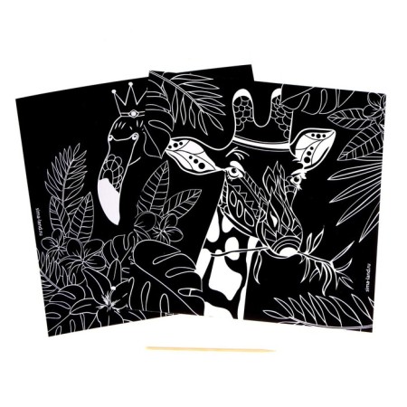Set of engravings "Mysterious nature", 2 pcs, 19x19 cm, with a metallic effect "Gold"-2
