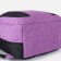 Youth backpack from textiles, rise, 2 parts on lightning, 3 pockets, lilac color