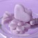 Glass candlestick with a lilac filler, flavor, 16x16 cm