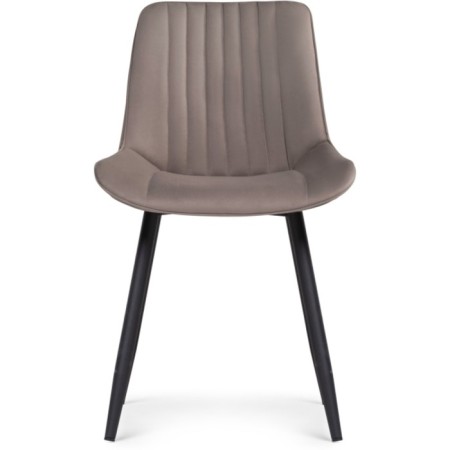 Stool on a metal frame Seda metal/velor, white/latte 50x56x82 cm-1