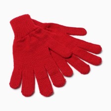 Female gloves, red color, size 18