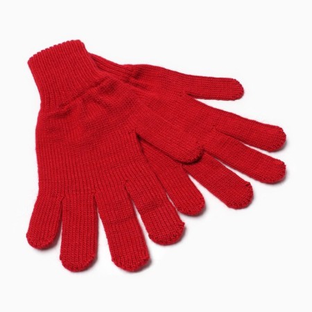 Female gloves, red color, size 18