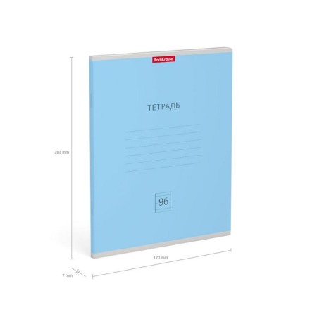 A notebook of 96 sheets in a ruler, Erichkrause "Classic", cover coated a cardboard, an offset unit, whiteness 100%, mix-8