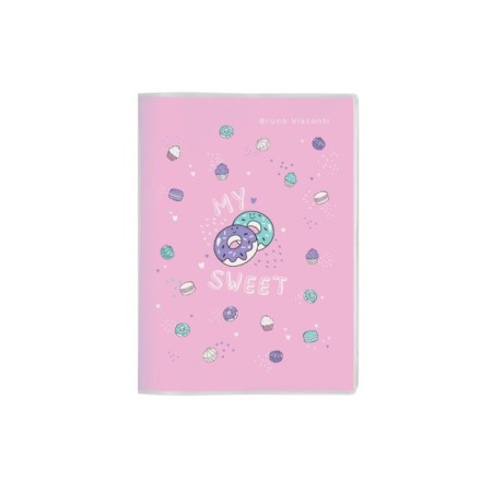 Note book A7, 64 sheets in the City Journal line, integral cover, mix-8