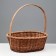 Wicker basket, 30x25x12/37 cm, bamboo, vine mix