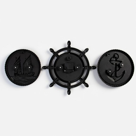 Wall clock, series: sea, "helm", discrete move, d = 33 cm, d dial = 16.5 cm-2