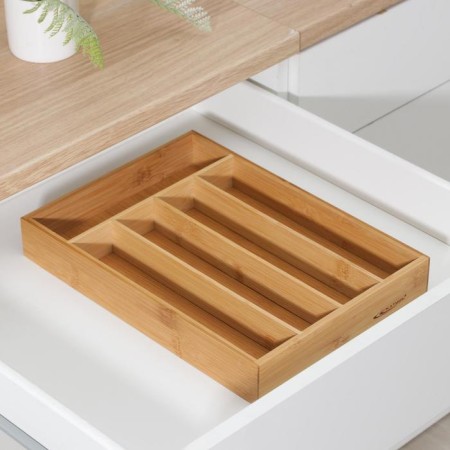 Tray - stand for cutlery, 35.5 × 25.4 × 5 cm, bamboo-1