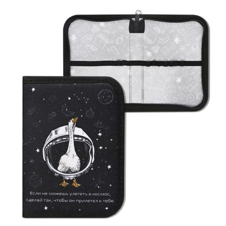 Penal 1 section, 130 x 190 x 30 mm, textile, PCT 04-20 "Goose in space" 71988