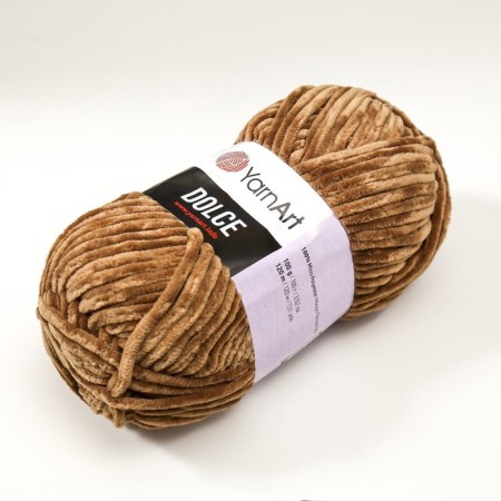 Yarn "Dolce" 100% micropoliester 120m/100g (765 beige) mix-6