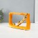 Souvenir Ceramics "Cats Mouse - Pursuit. Rectangle" Orange with gold 5.5x21.5x13 cm