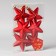 Set of jewelry plastic 6 pcs "Starfall" 8 cm, red