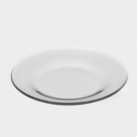 Glass plate Invitation, d = 19.5 cm, the color is transparent