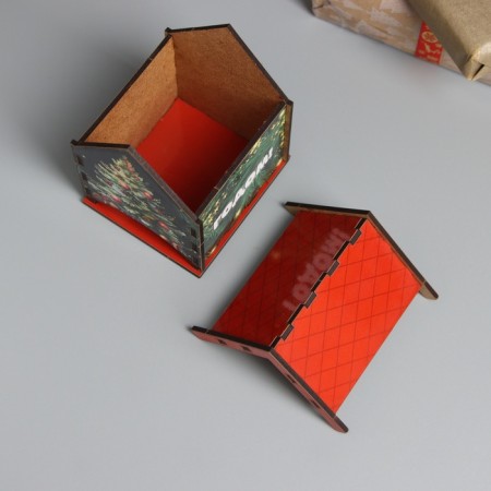 New Year's tea house "Happy New Year" 10.5x9.5x12 cm-4