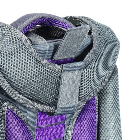 School backpack 38 x 30 x 16 cm, ergonomic back, stavia "soap bubbles", gray-10