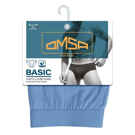 Panties Men's slips Omsa 3224, size 54, Ice Blue color-2