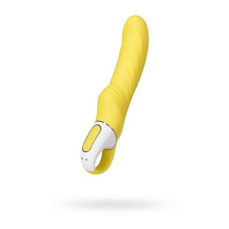 Satiffyer Vibes Yummy Sunshine vibrator, silicone, yellow color, 22.5 cm