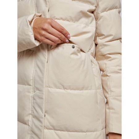Coat insulated winter female, size 50, beige color-11