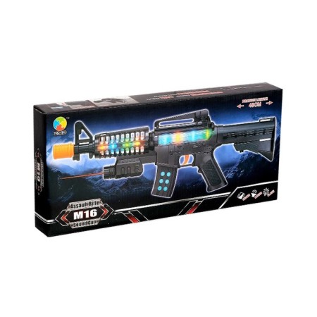 M16 automatic, light and sound effects, works from batteries-4