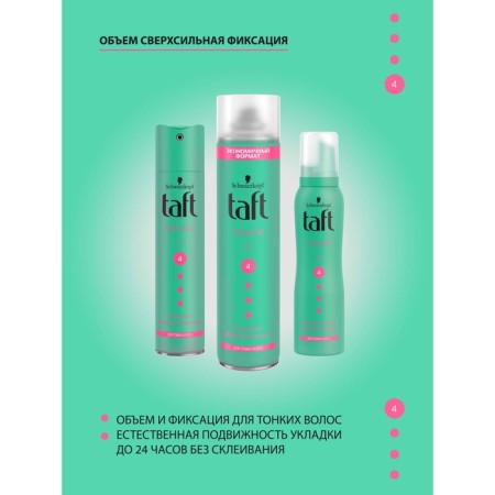 TAFT Hair LAC “Volume”, for thin hair, superpower fixation, 225 ml-5