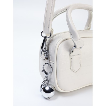 Women's bag, 20*9*12, lightning departure, belt lengths, white-6