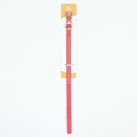 The collar of rivet with 2 rows of rivets, 33 x 1.2 cm, Osh 23-29, red-6