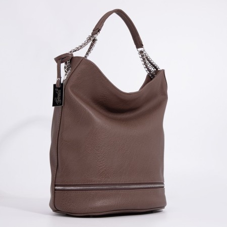 Love bag "Olivi" with lightning, brown color-2