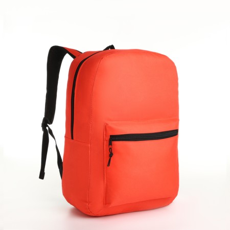 Youth backpack with lightning, external pocket, red color-2