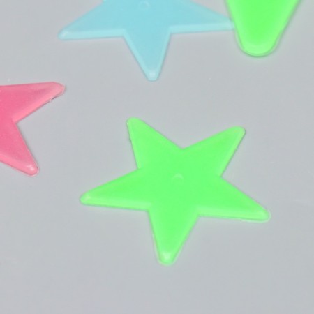 Sticker phosphorus plastic "Stars of different sizes" set 14 pcs 17x12 cm-1