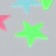 Sticker phosphorus plastic "Stars of different sizes" set 14 pcs 17x12 cm