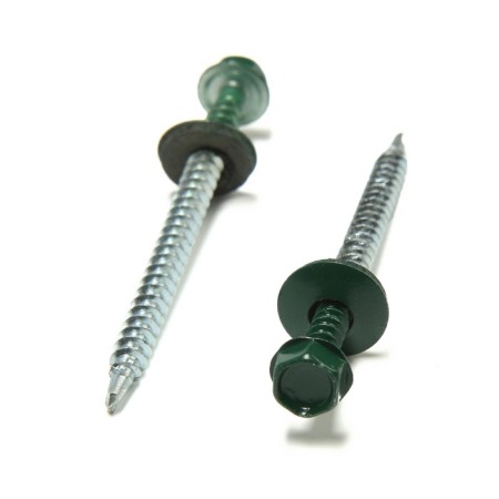 Roofing screws 4.8x70 mm, Ral6005 Color green, 100 pcs.-2