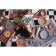 Largan Rishtan ceramics "Flowers", 31 cm, red, corrugated
