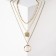 Piece "chain" crumpled square, color gold, l = 54 cm