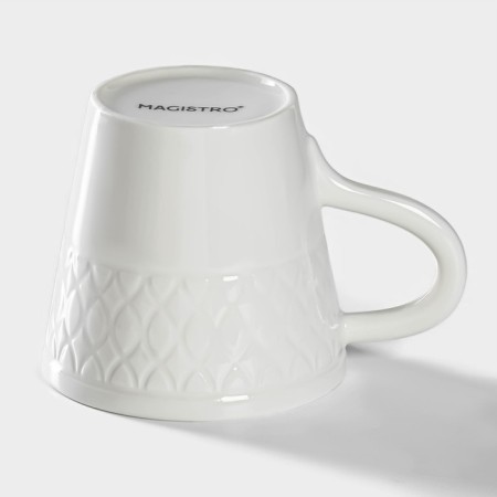 Porcelain coffee coffee magistro argos, 100 ml, white color-4