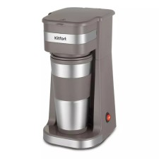 Coffee machine KitFort KT-7316, drop, 750 W, 0.42 l, gray